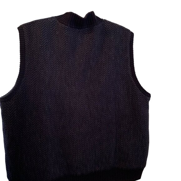 Pendleton Men’s Sweater Vest Full-Zip 100% Washable Wool Blue Fleece Large Fall - Picture 5 of 7